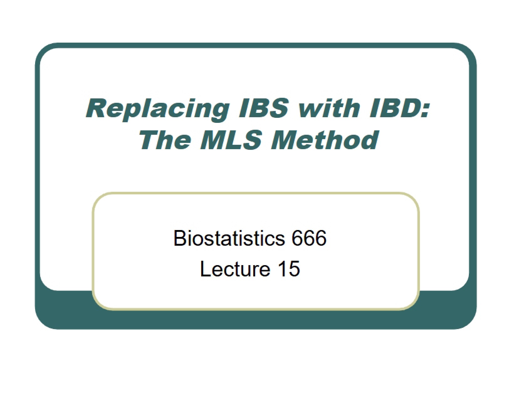IBD Replacing IBS