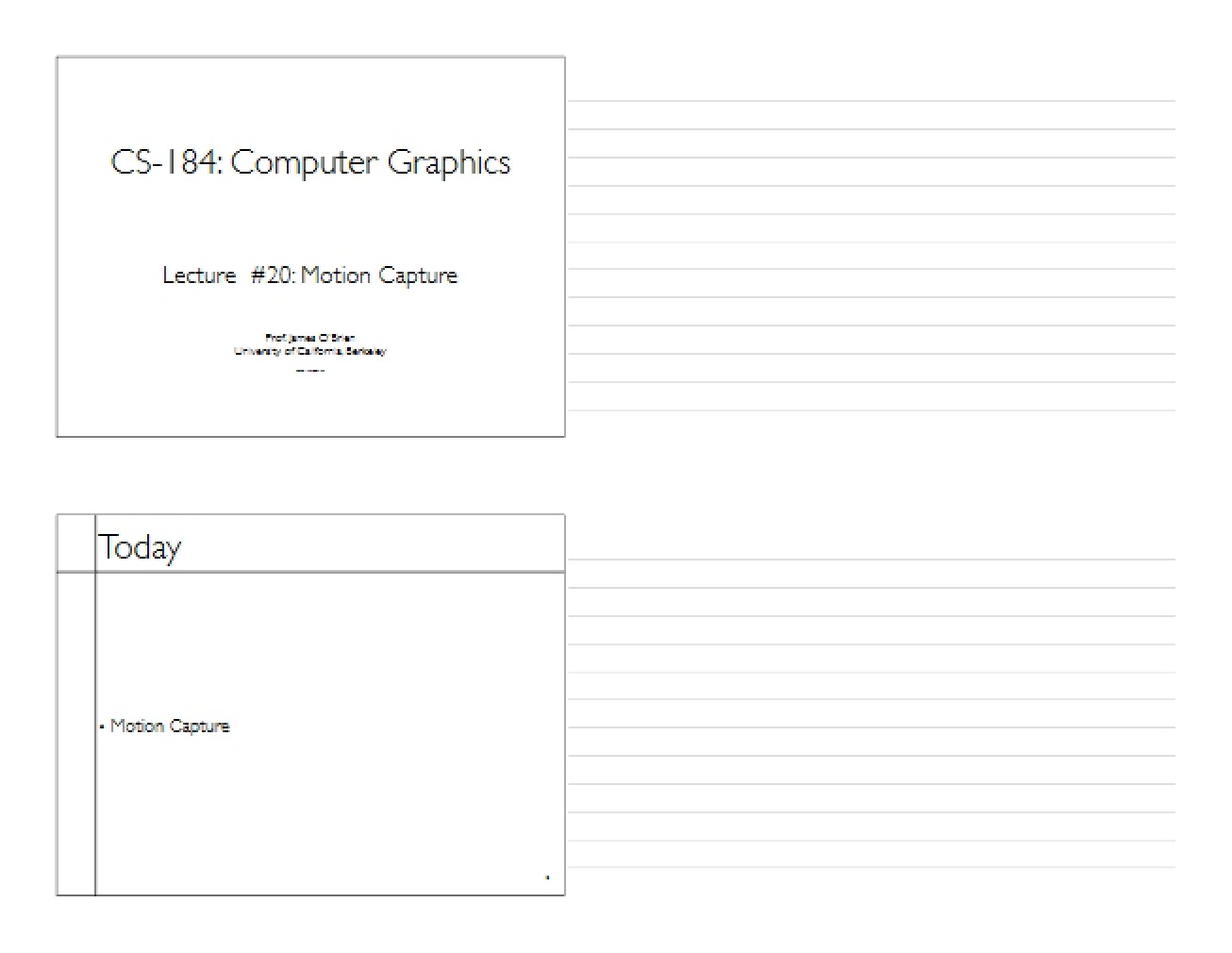 Lecture Recordings Notes