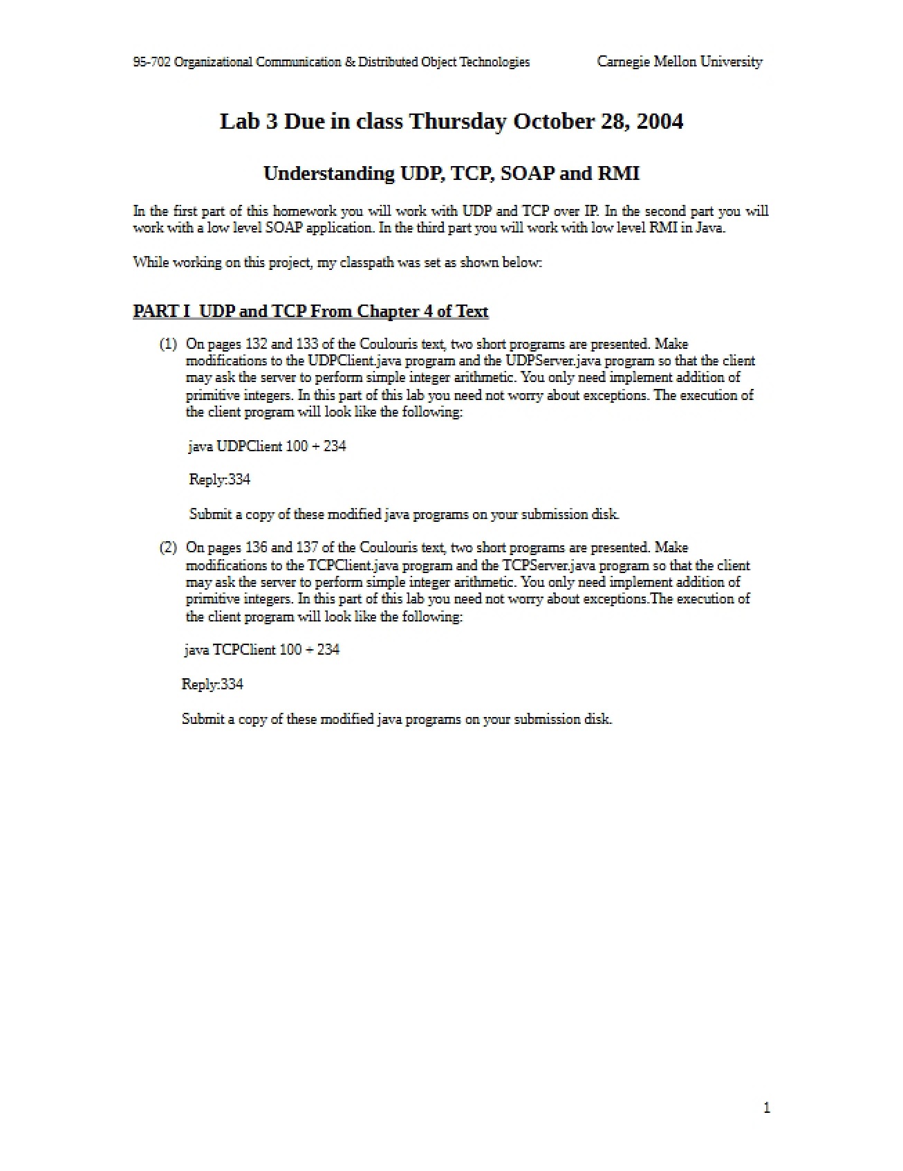 Distributed Systems Homework Two