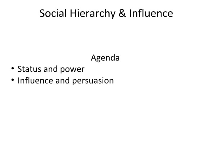 Influence Section 1