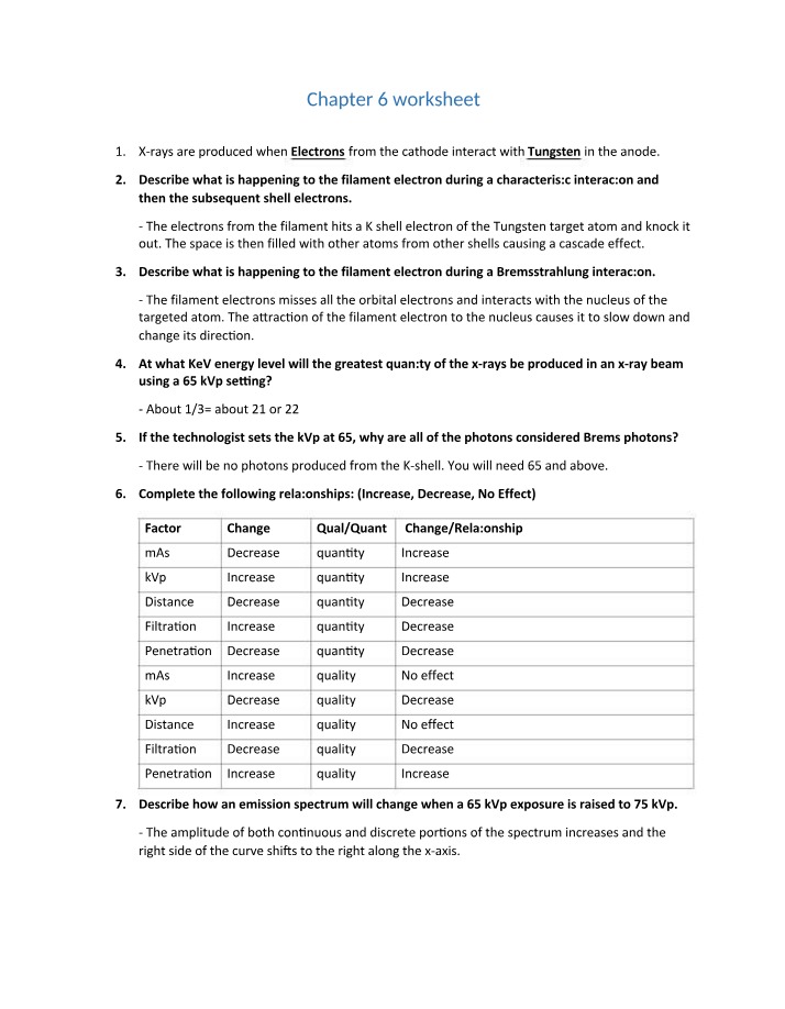 Worksheet for Chapter 6