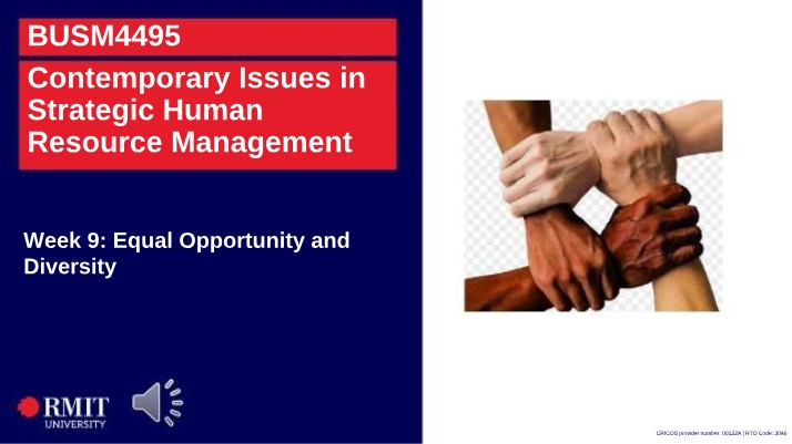 Issues in HRM - Week 9 Slides
