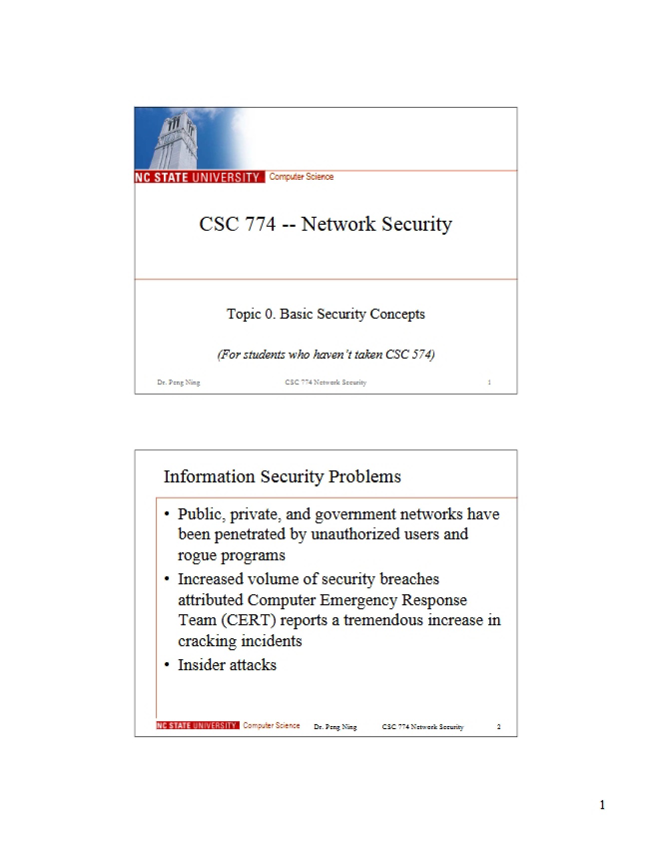 Concepts of Basic Security