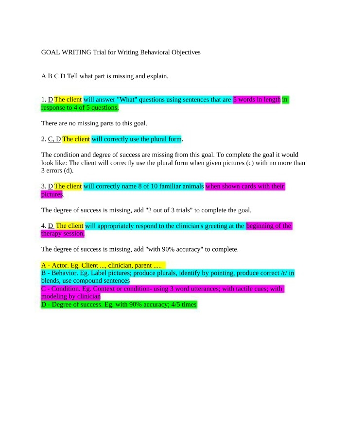 Writing Behavioral Objectives for Language Skills Improvement