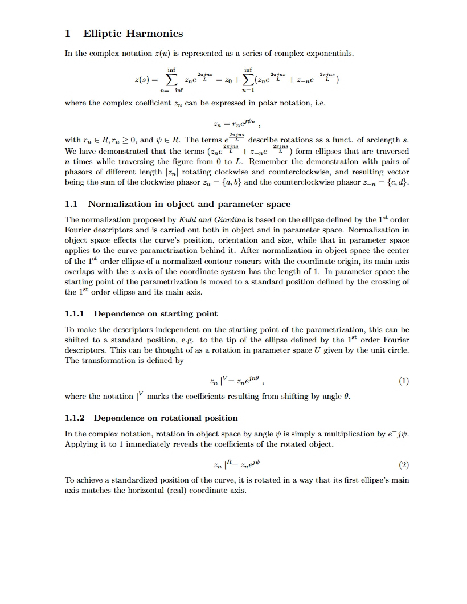 Harmonics Elliptic