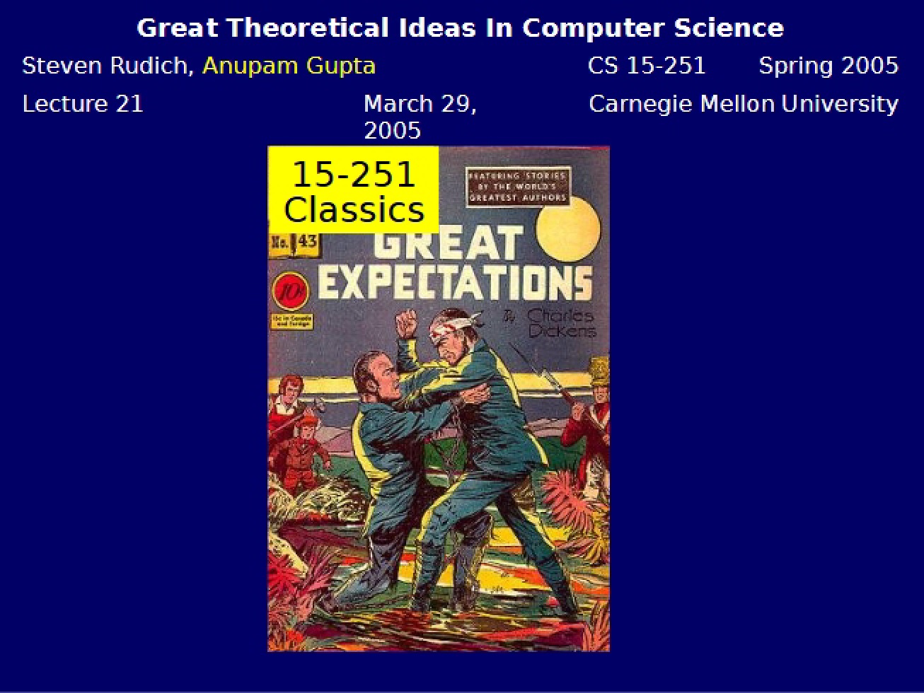 CS 15251 Lecture 21 (Pt 1)