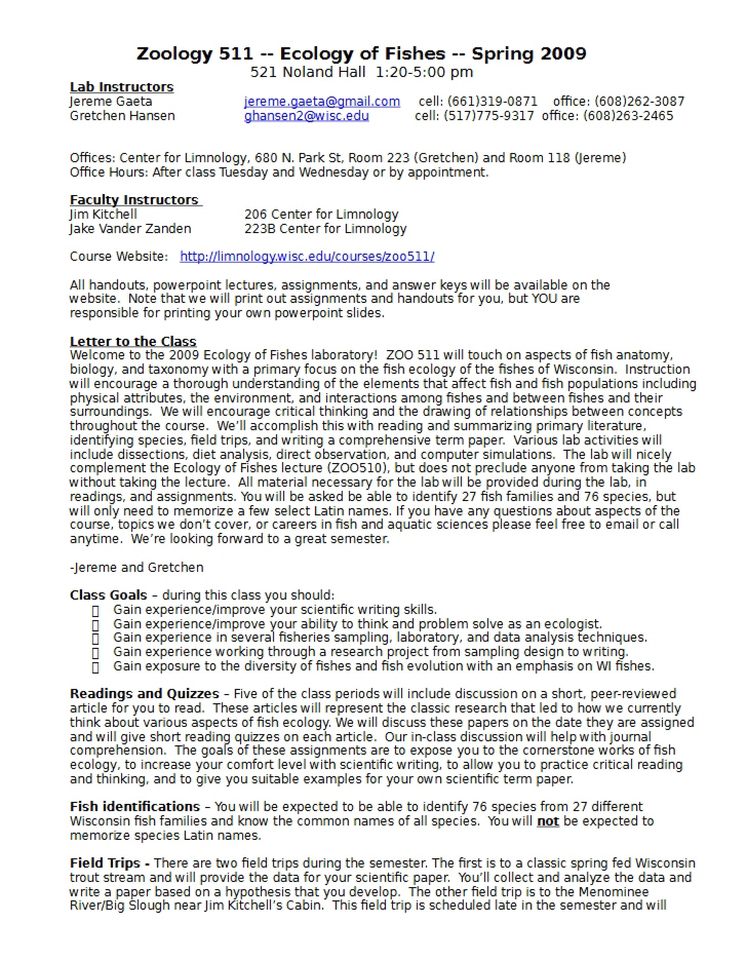 Academic Syllabus