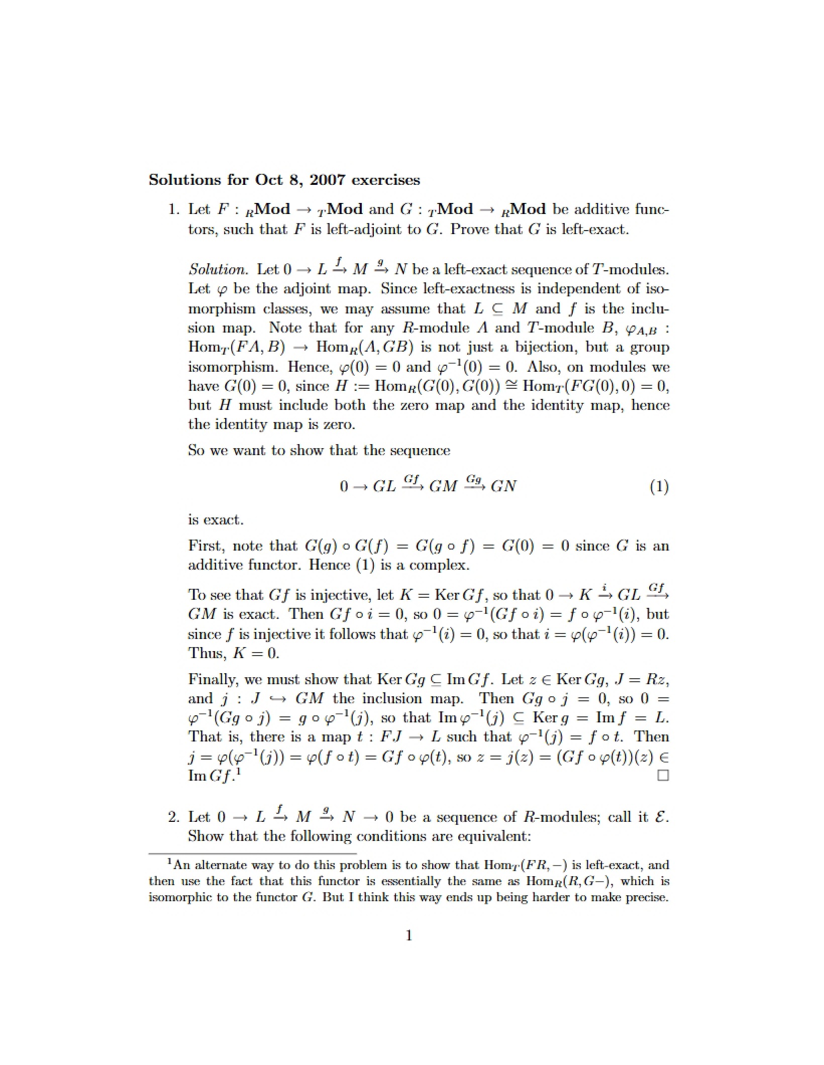 Exercises Solutions