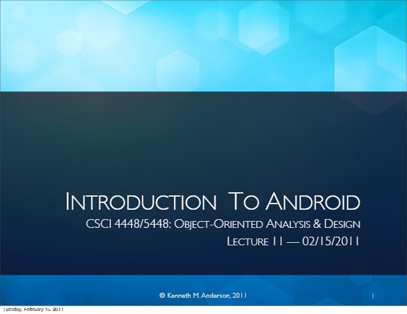 Introduction to the Android Platform