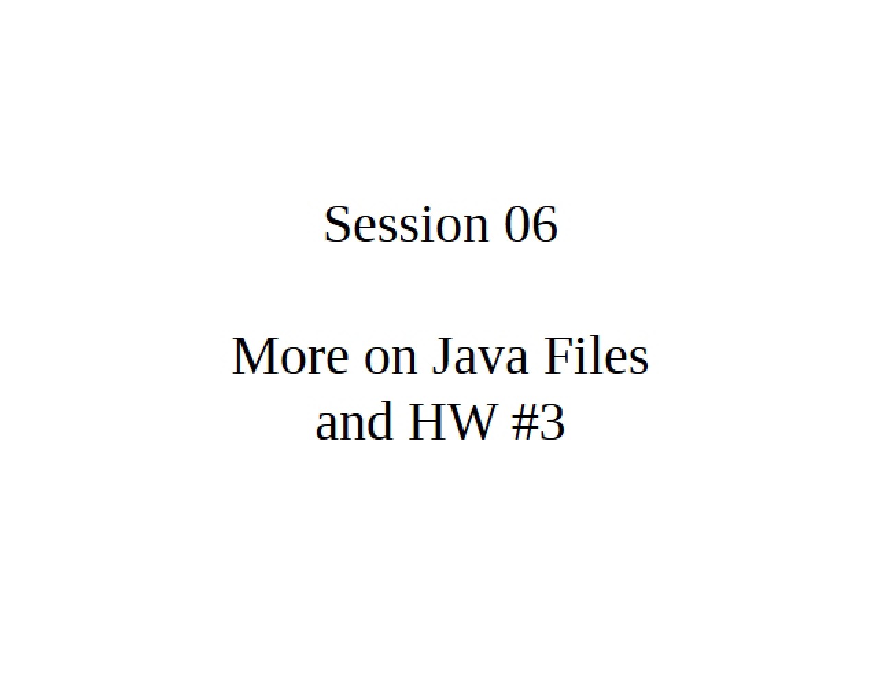 Java File Management