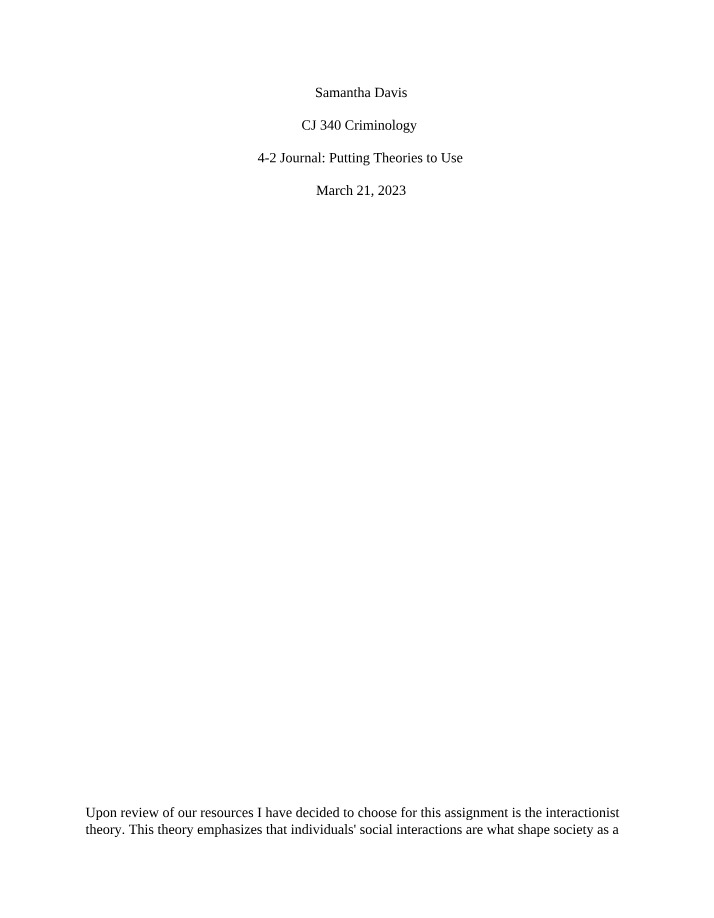 4-2 Journal Putting Theories to Use Submission