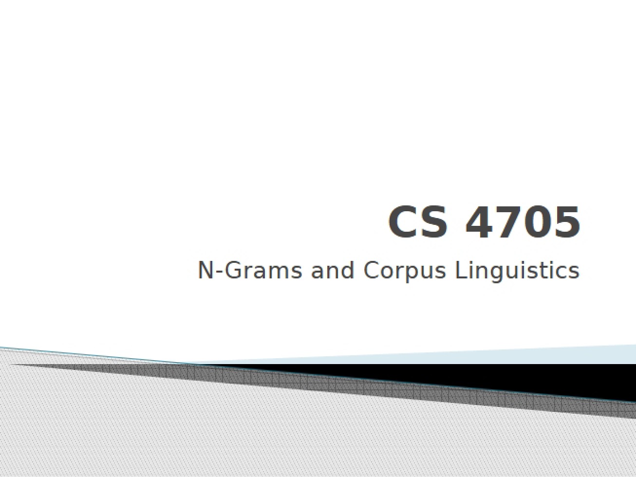 Corpus Linguistics and N-Grams
