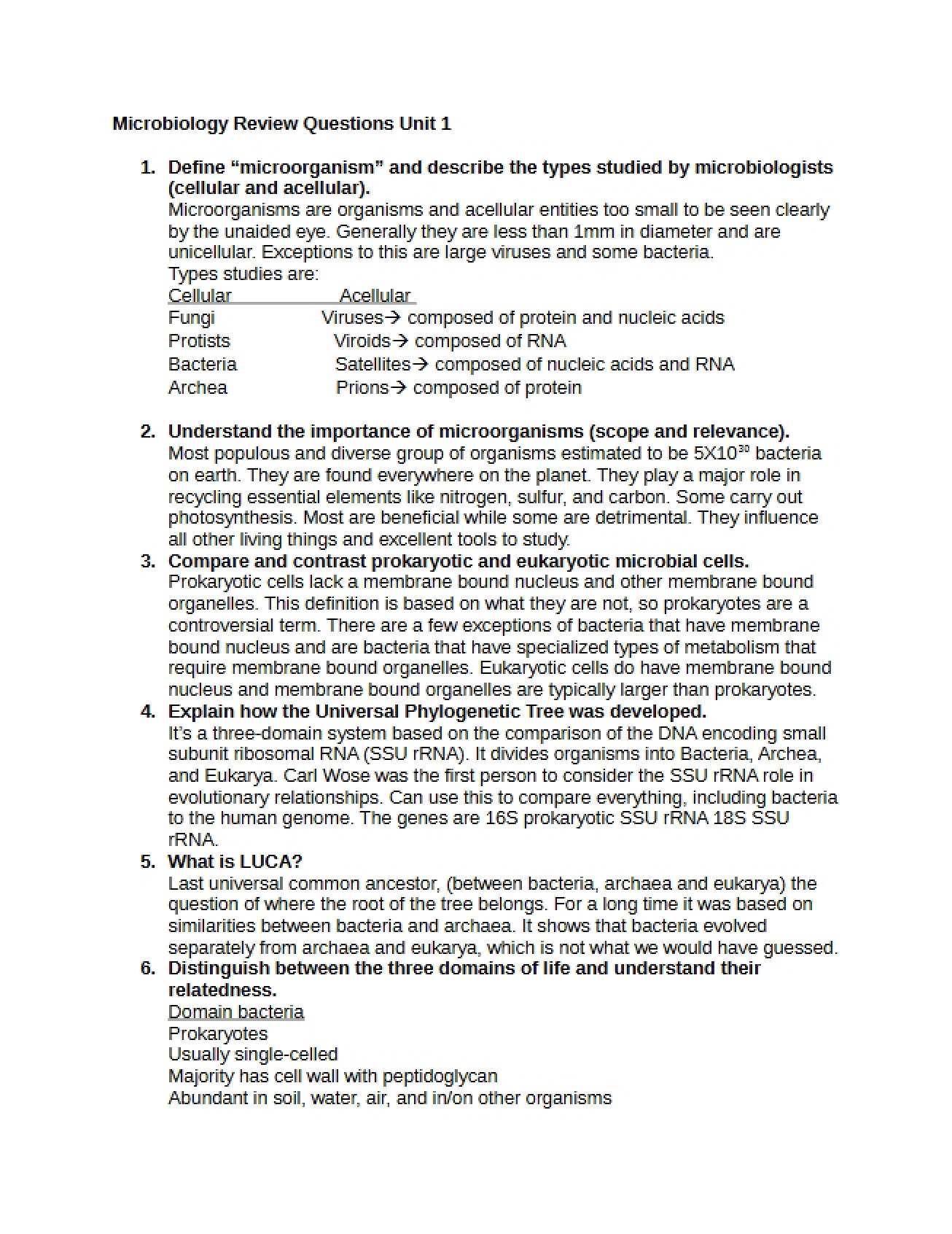 Unit 1 Review Questions
