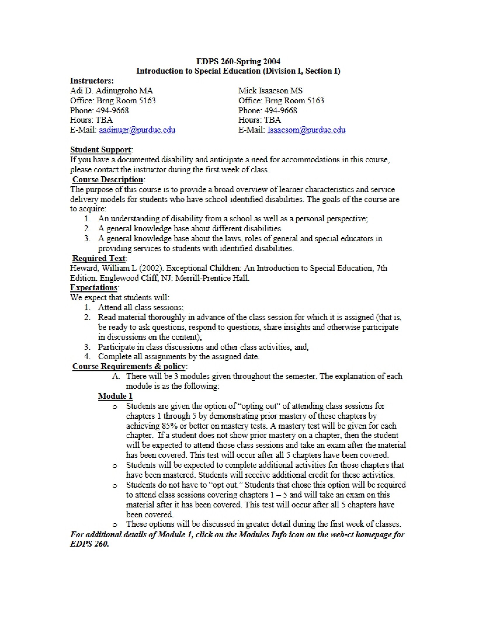 Syllabus