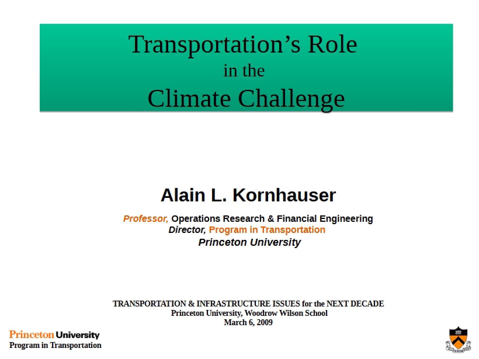 Role of Transportation