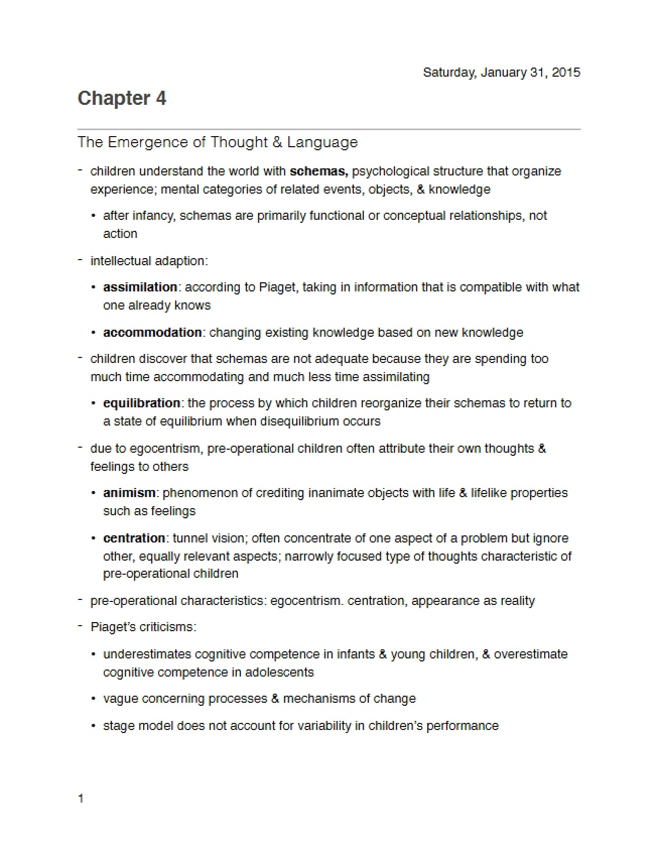 Thought and Language Emergence