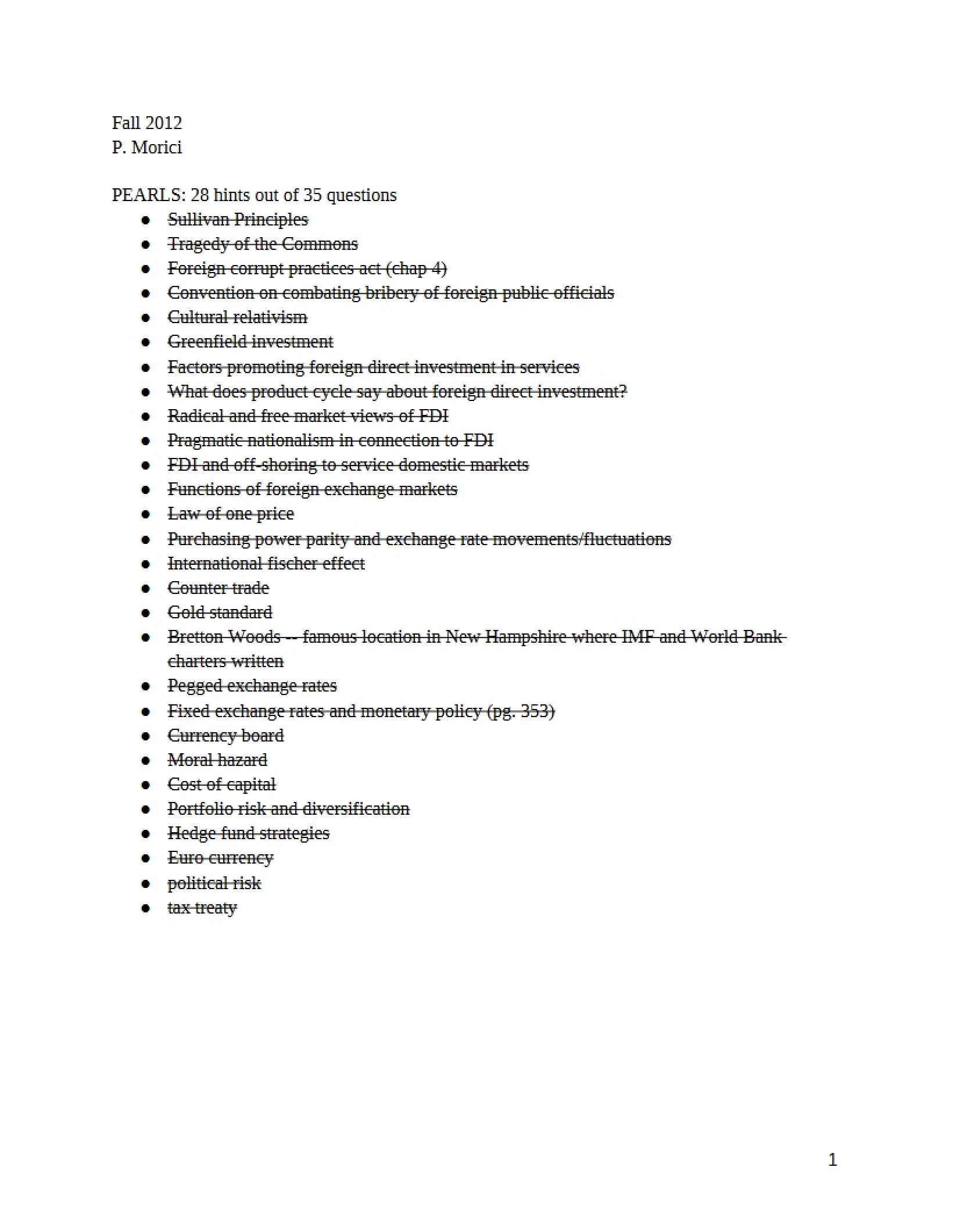 International Investment Chapter Seven