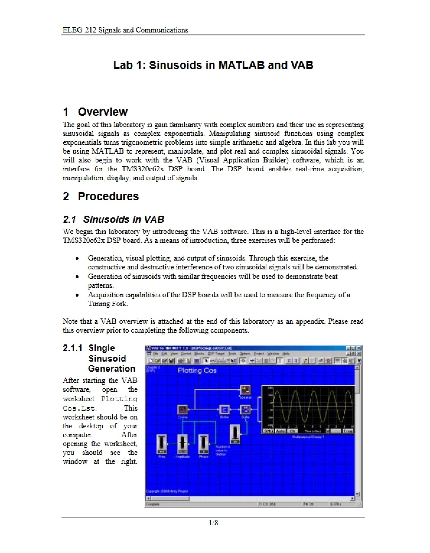 MATLAB and VAB Sinusoids