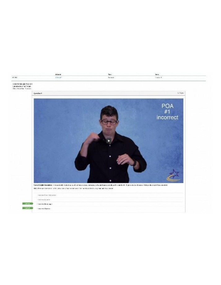 ASL 1402 Quizzes Collection A