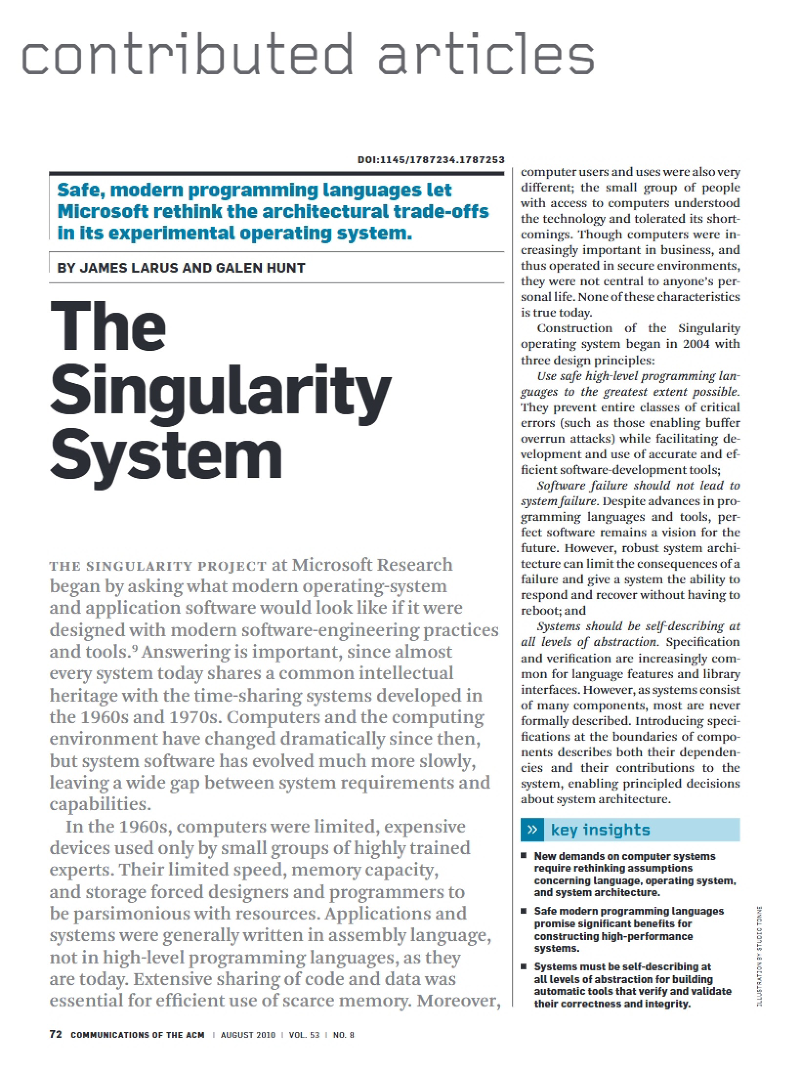 System Singularity