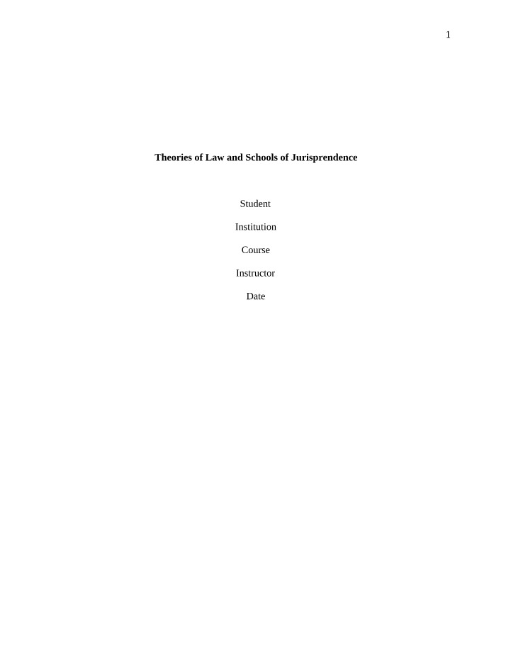 Theories of Law and Schools of Jurisprudence Study Guide