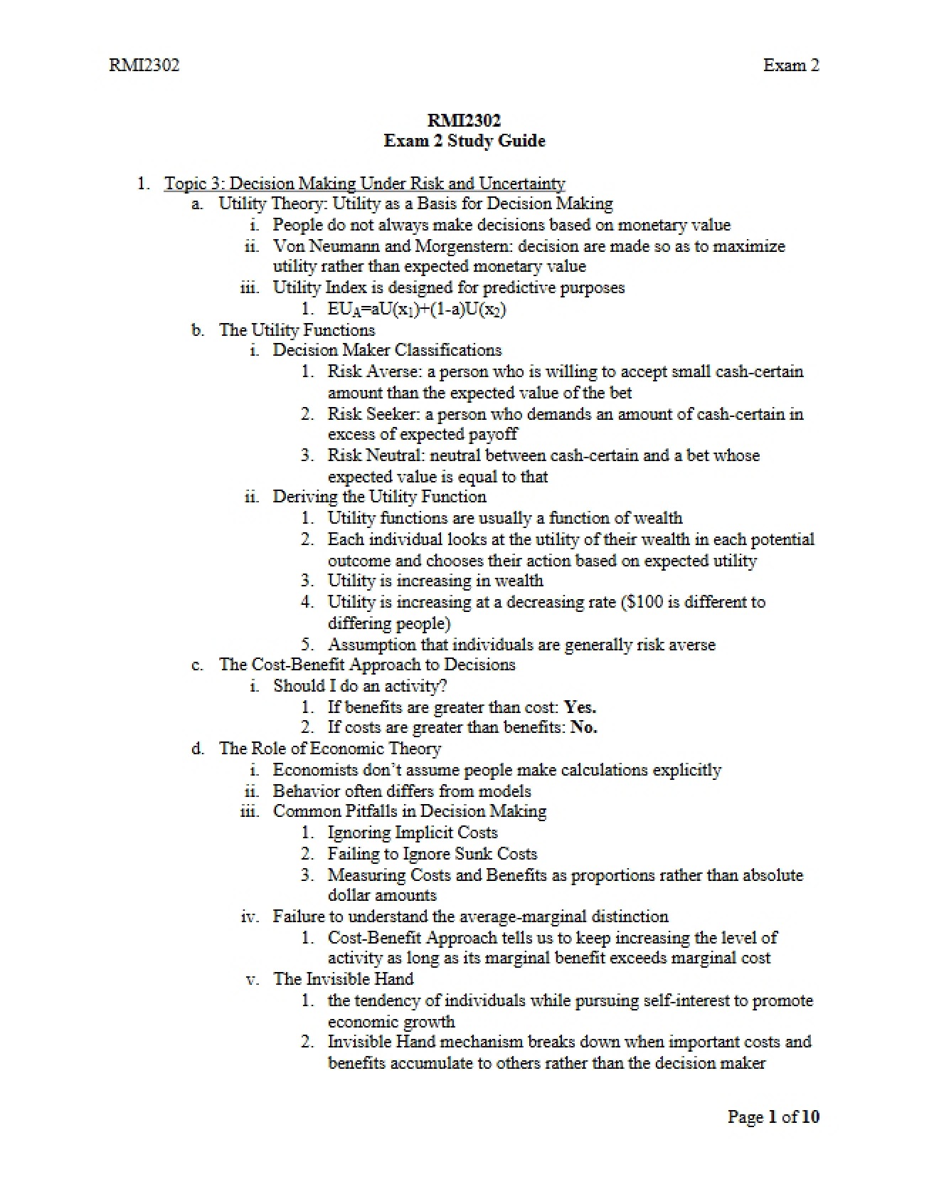 Exam 2 Prep Guide