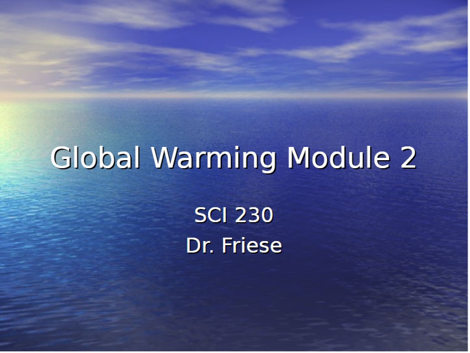 Global Warming Second Module