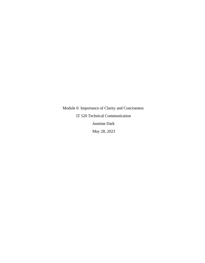 IT520 Module 6