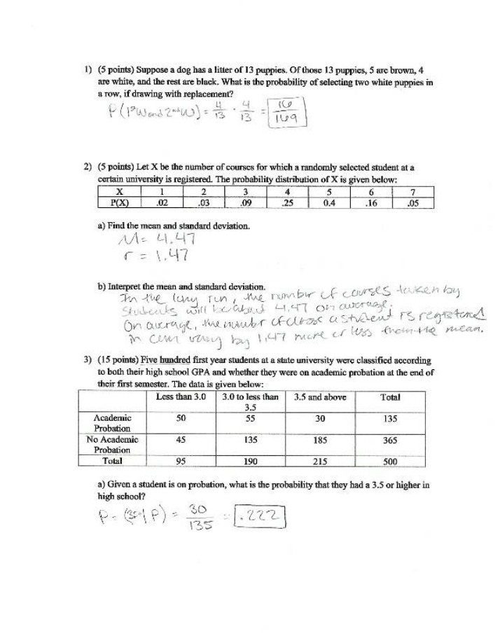 MATH119 Exam 2