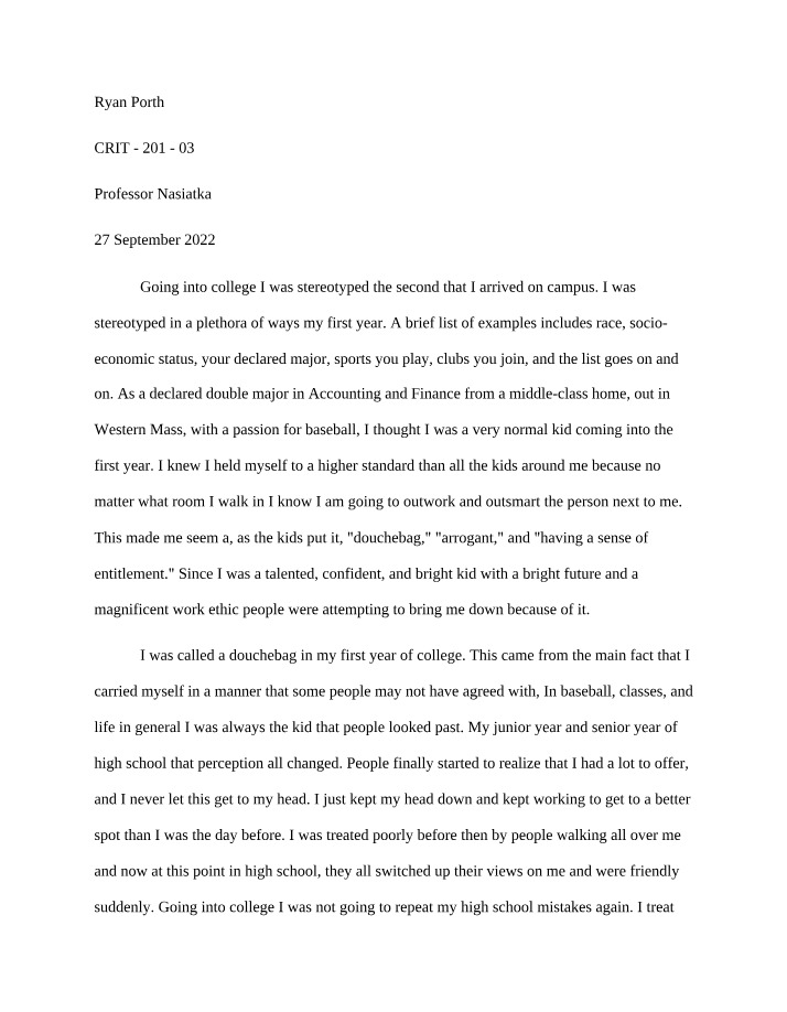 Mini Essay One