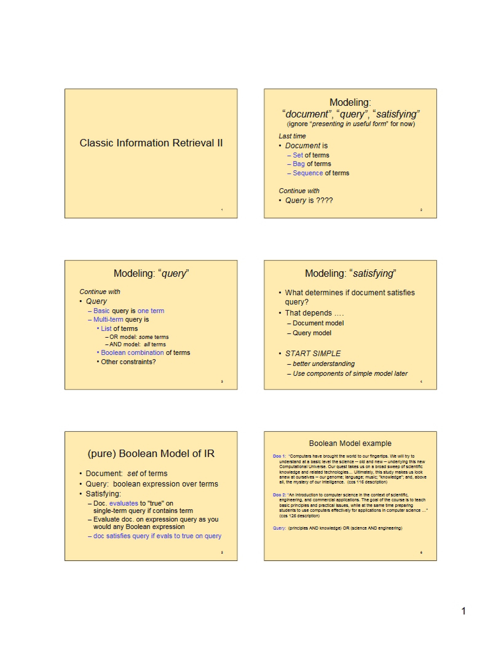 Information Retrieval Classics II