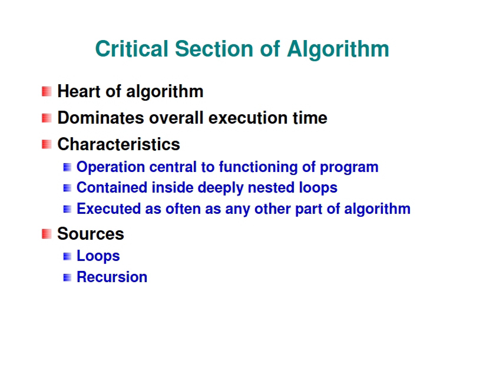 Algorithm Critical Sections