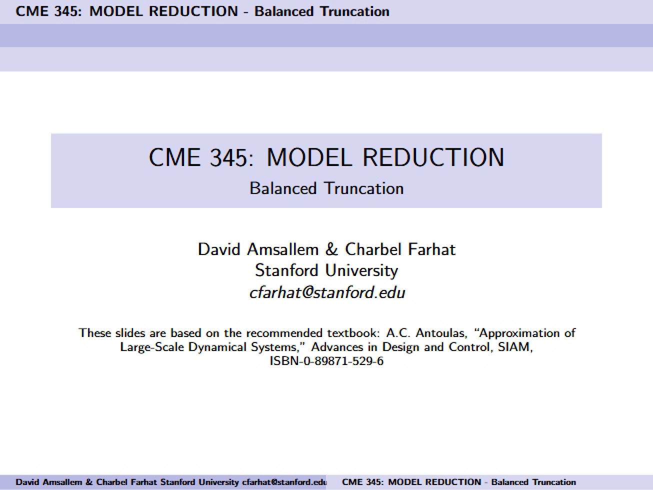 Model Reduction Overview