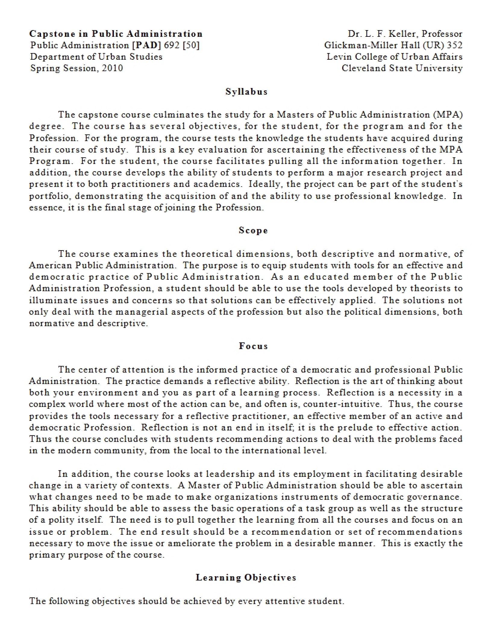 PAD 692 Syllabus