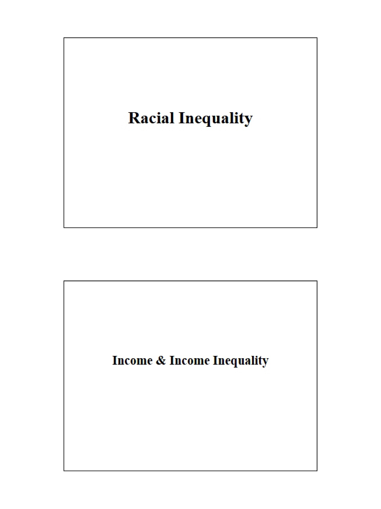 Inequality based on Race - 16 Pages