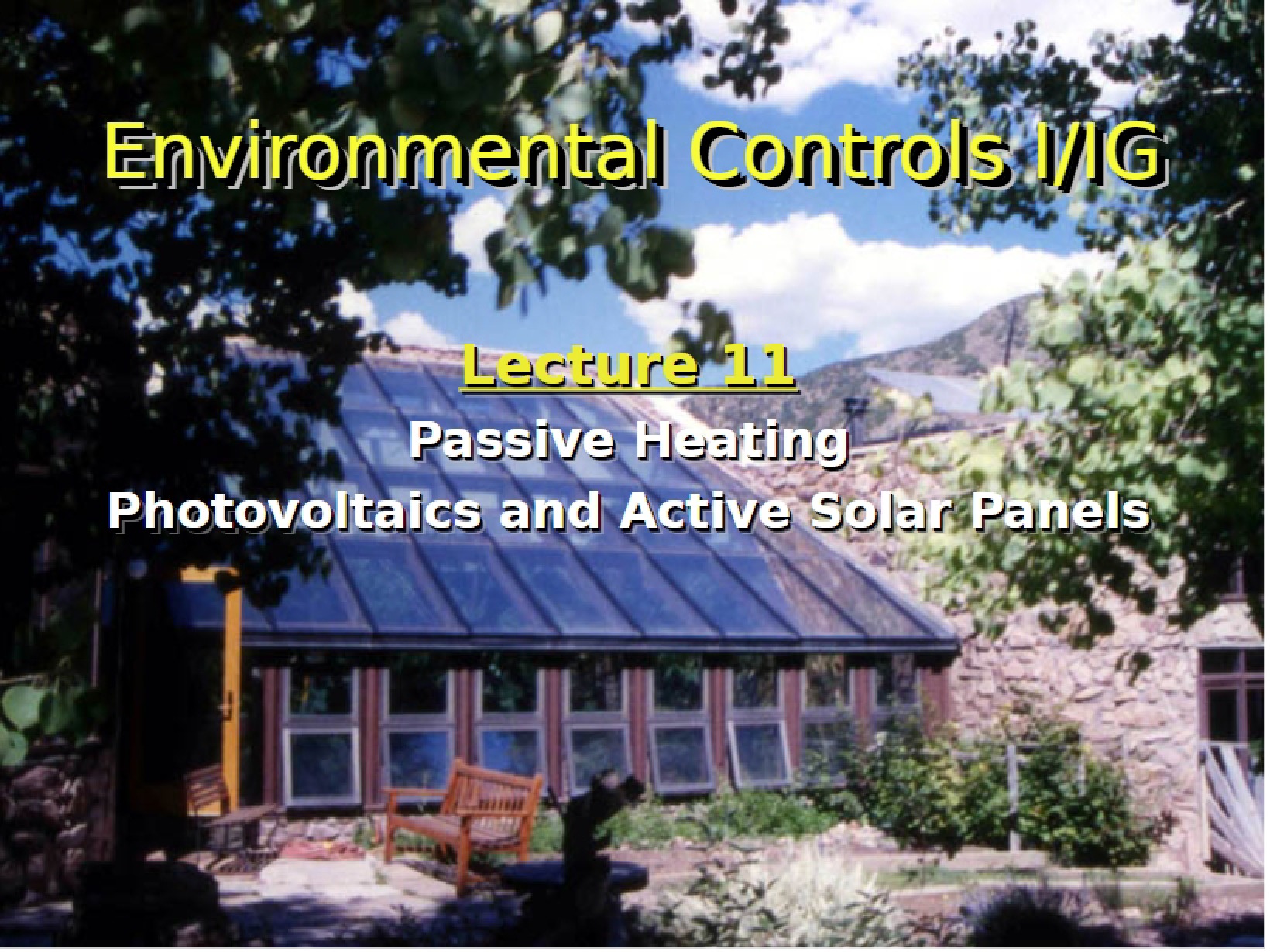 Cooling and Heating Passive Systems