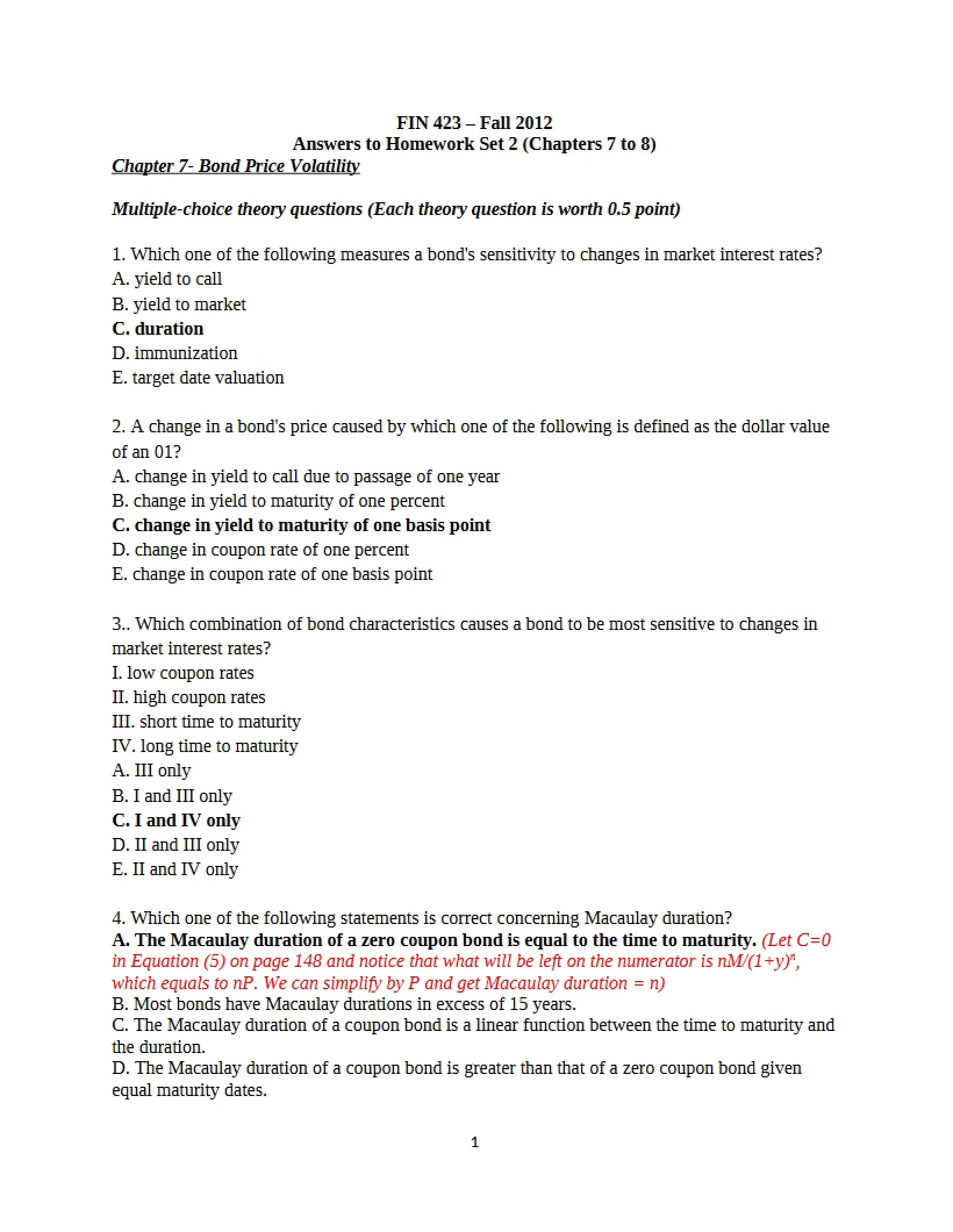 Homework 2 Answer Key