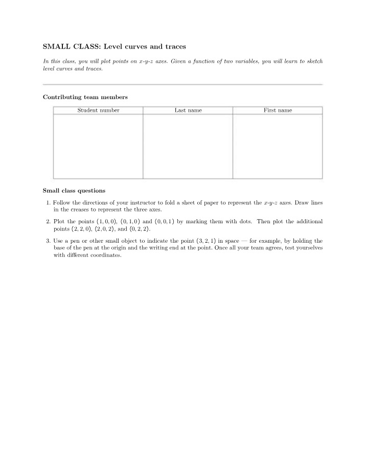 Worksheet - SC12
