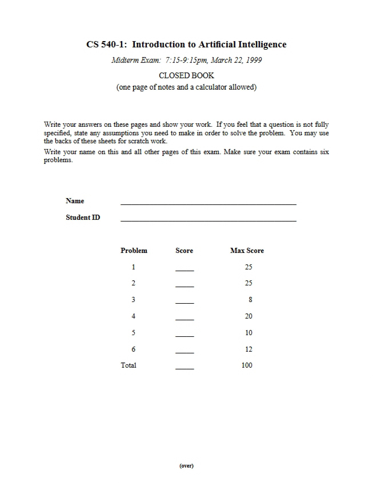 Midterm Assessment