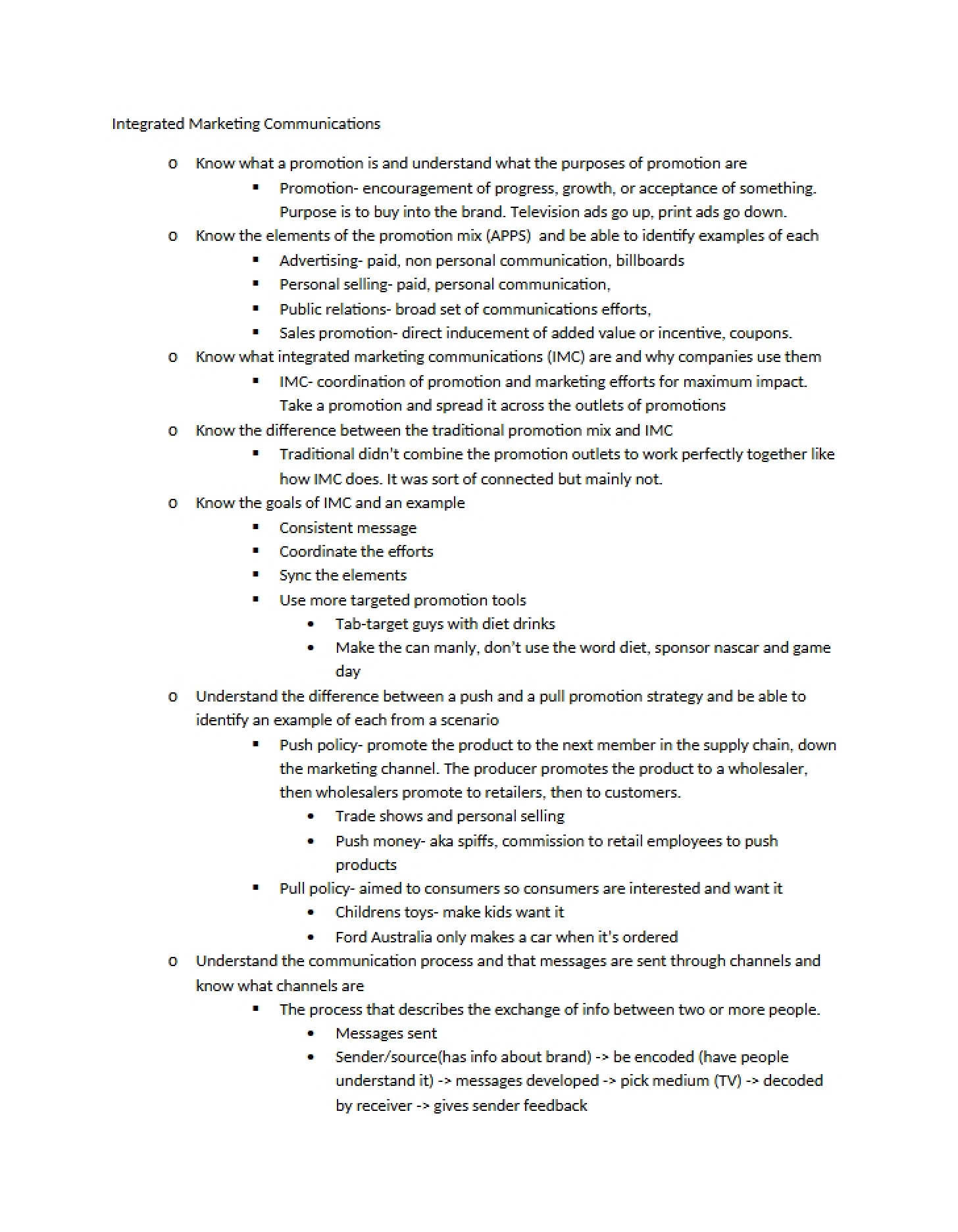 Integrated Marketing Communications - MAR 3023