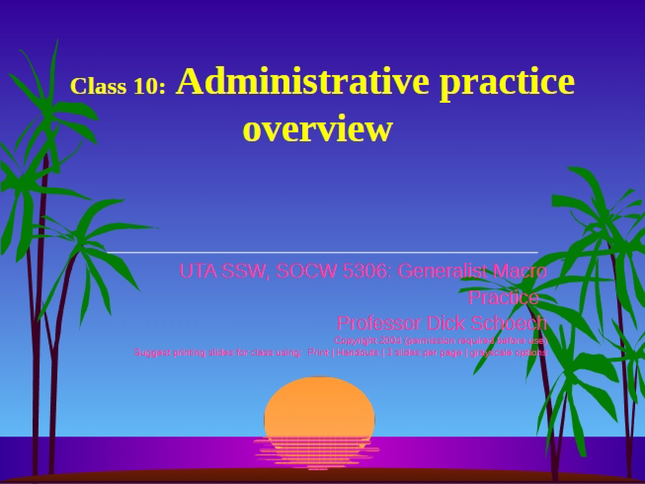 Overview of Administrative Practice