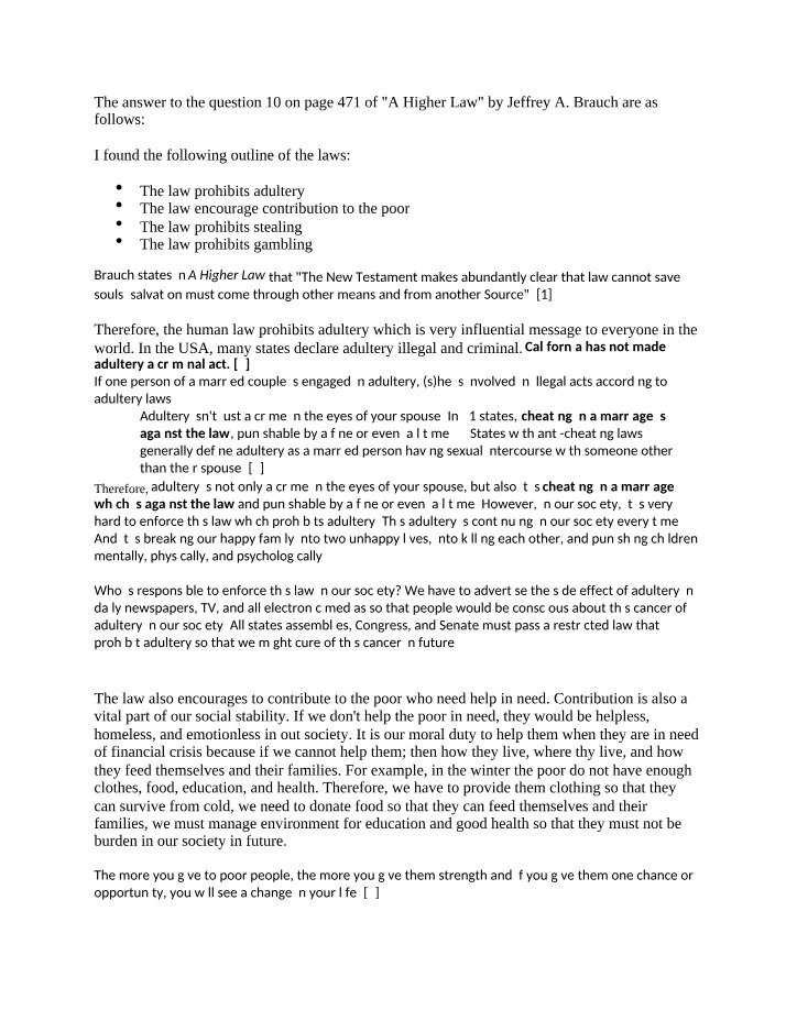 The Influence of Laws Prohibiting Adultery