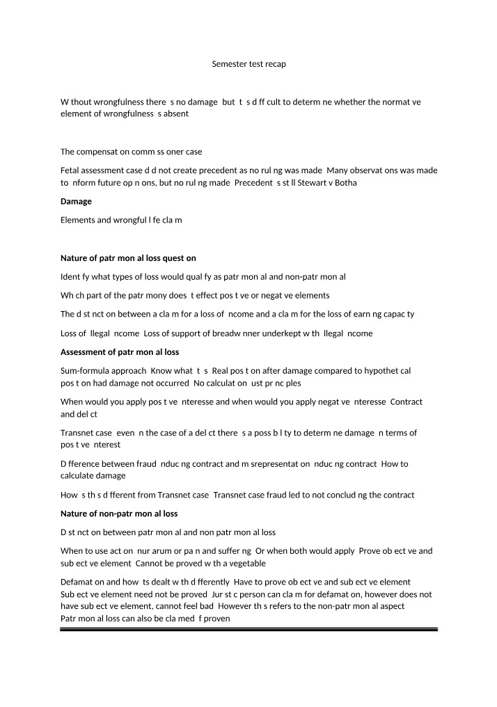 Semester Test Recap for Civil Procedure Law