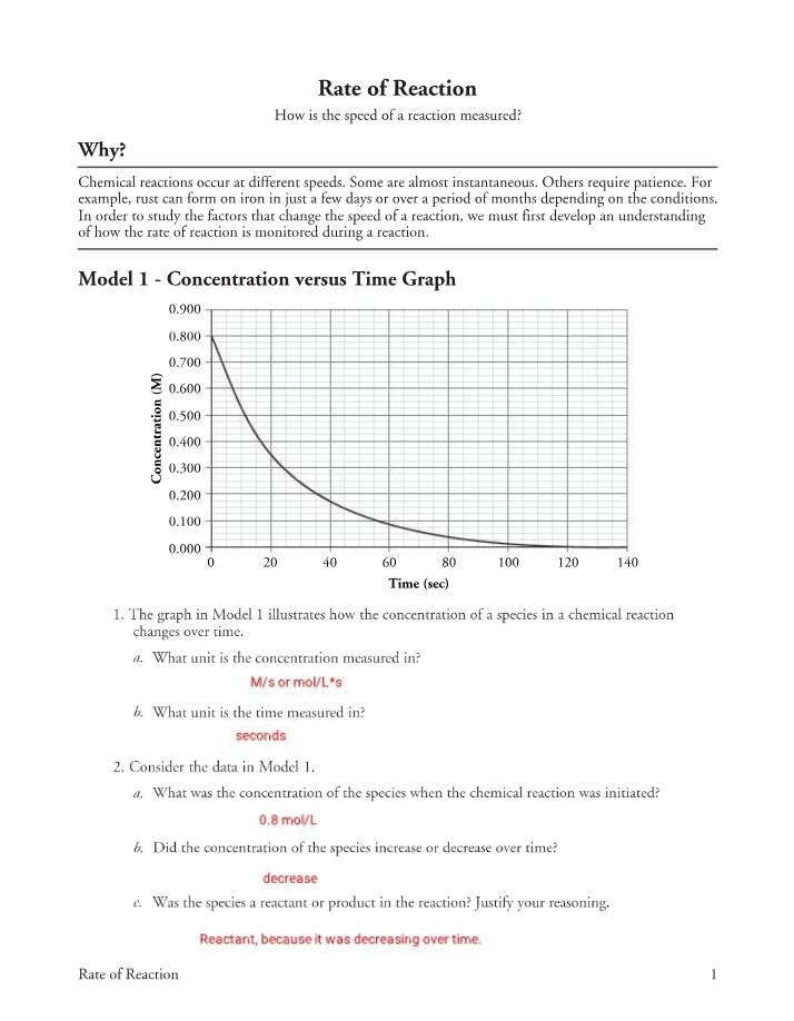 Reaction Rate