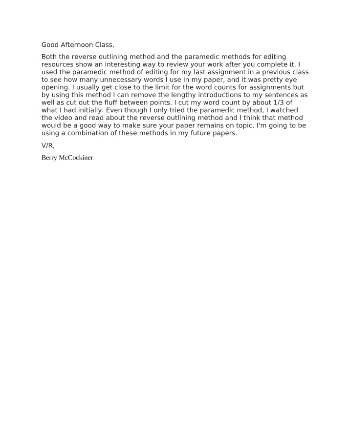 Improving Writing Efficiency - Reverse Outlining