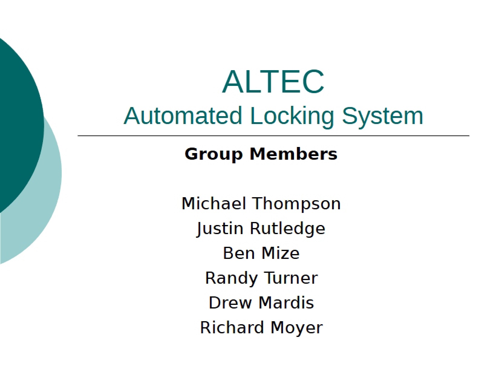 Presentation on ALTEC
