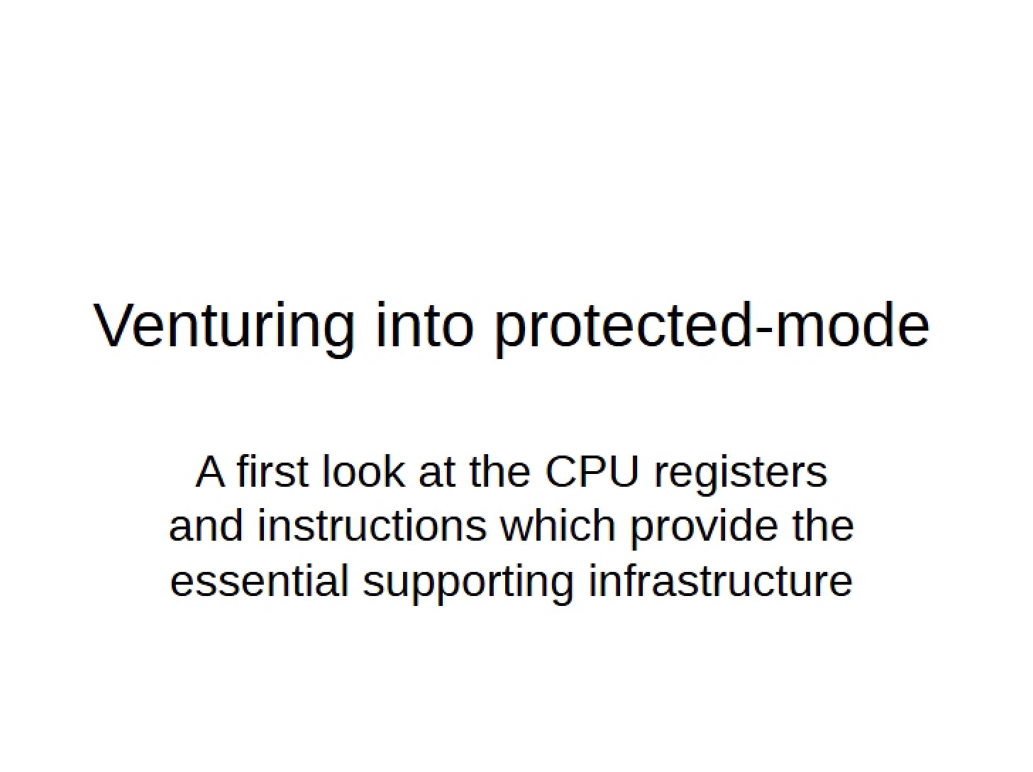 Protected-Mode Venture