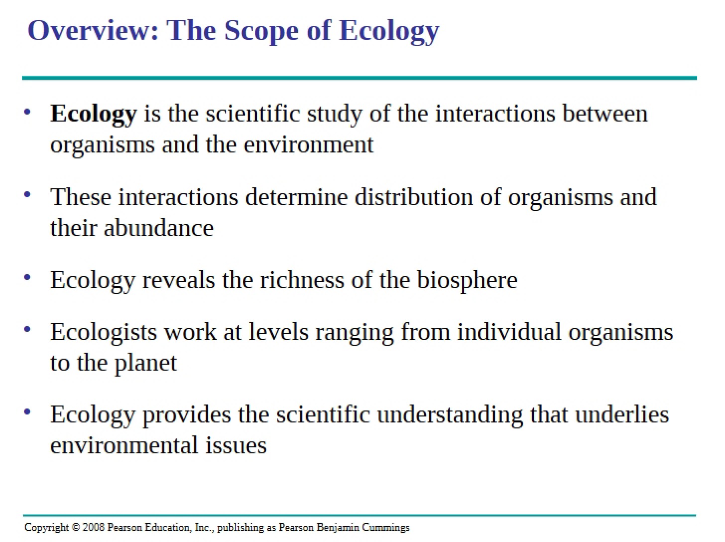 Ecology of Communities