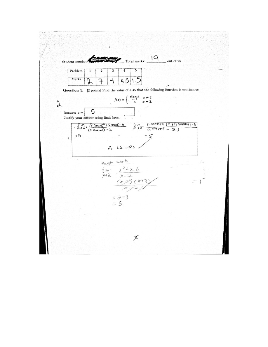 Homework and Exam Problems for Calculus
