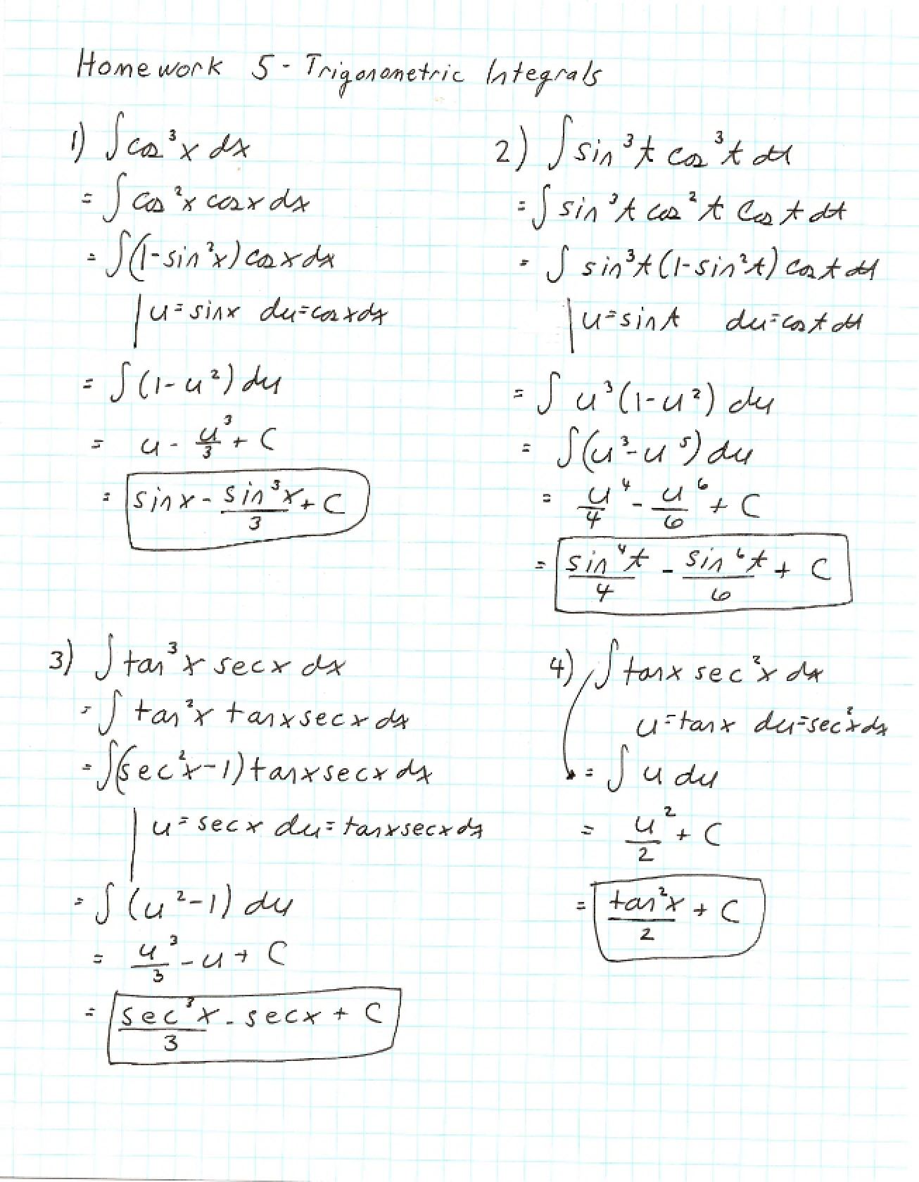 Solutions for Homework Five
